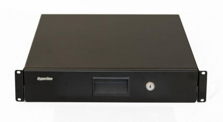 Полка (ящик) для документов 2U 88х483х460мм (ВхШхГ) (RAL 9004) TDR3-2U-460-RAL9004 черн.  481716