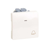 Механизм кнопки клавишной "свет" с подсветкой 10А 250В 27 сл. кость 27161-62