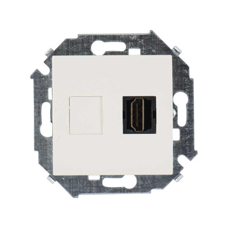 Розетка аудио/видео HDMI СП  15 механизм сл. кость  1591407-031