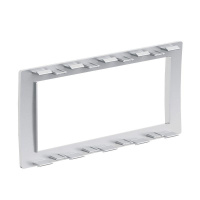 Рамка 4мод. универс. под Brava/VIVA/45х45 сер. металлик  F00013G