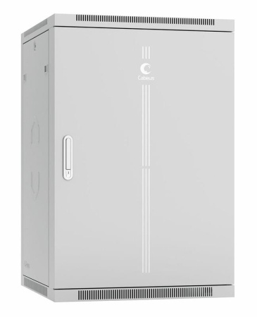 Шкаф телекоммуникационный настенный SH-05F-18U60/60m-R 19дюйм 18U 600х600х901мм разобран. дверь метал. RAL 7035 сер.  10741c