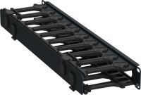 Кабель-органайзер горизонтальный 19дюйм 1U черн. РФ  ZP-CC05-01U-H-R