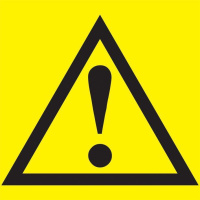 Знак "Внимание. Опасность" 150х150  YPC20-VNOPS-2-010