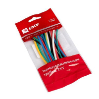 Набор трубок термоусадочных ТУТ 1/0.5; 1.5/0.75; 2/1; 2.5/1.25; 3/1.5 (6 цветов по 5шт 100мм) PROxima  tut-n-2-r