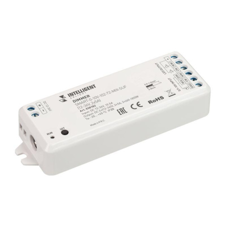 Диммер SMART-0-10V-102-72-MIX-SUF (12-36В 2х5А) (IP20 пластик)  038182