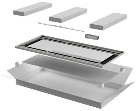 Дверь стеклянная для шкафа LINEA N 18U 600мм сер.  LN35-18U 600мм 6X-DR