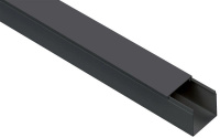 Кабель-канал 40х40 L2000 пластик ЭЛЕКОР черн.  EL-KK10-040-040-1-K02