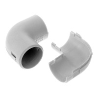 Соединитель угловой 90град. разборный d32мм безгалогенный (HF) атмосферостойкий сер.  PR13.0363