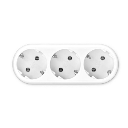 Разветвитель 3-м с заземл. 16А IP20 BU-PS3G-W бел.  352741