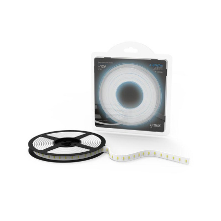 Лента светодиодная Black 2835/60-SMD 4.8Вт/м 6500К холод. бел. IP66 210лм/м 12В (блист.5м)  311000305
