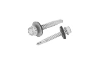 Винт с шайбой для крепления конструкций к сэндвич-панелям L=185мм оцинк.  SF.08.185