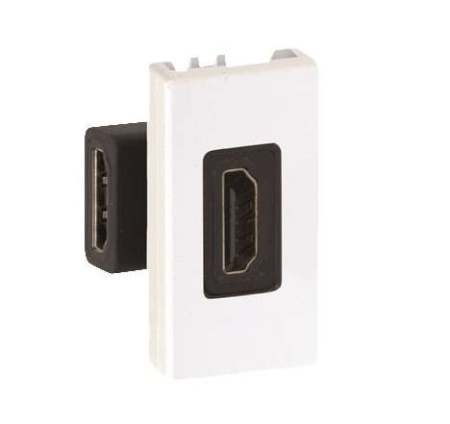 Розетка аудио/видео проходная HDMI  27 узкий модуль (мама-мама) механизм бел.  2701094-030