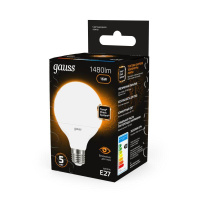 Лампа светодиодная Black 16Вт G95 шар 3000К тепл. бел. E27 1480лм  105102116