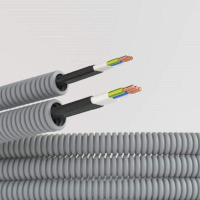 Электротруба ПВХ гибкая гофр. d20мм сер. с кабелем ВВГ-Пнг(А)-LS3х2.5кв.мм Конкорд (уп.100м)  9S920100KF