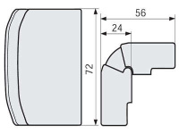 Угол внешний для канал-плинтуса AECN W бел.  03141 Угол внешний для канал-плинтуса AECN W бел.  03141