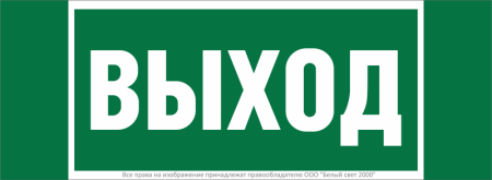 Знак безопасности NPU-3413.E22 "Выход"  a16528