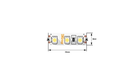 Лента светодиодная стандарт 3528 120LED/м 9.6Вт/м зел. 12В IP20 со скотчем 3М (уп.5м)  00-00009699
