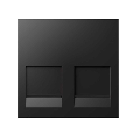 Адаптер со шторками 2 RJ45 Keystone черн.  400 40000089-038