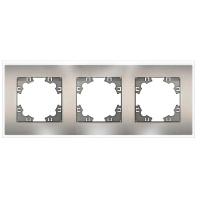 Рамка 3-м Афина стеклянная мокко UNIVersal 2286