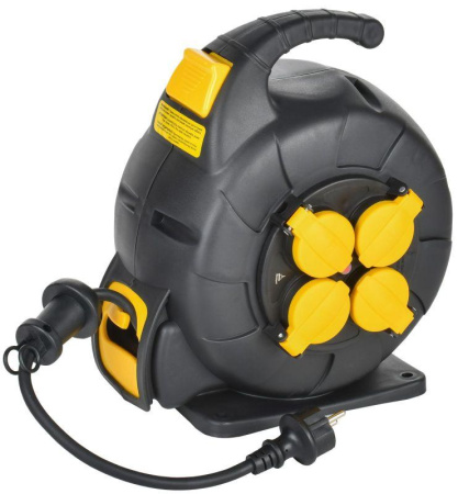 Удлинитель на катушке TWIST 4х10м с заземл. с крышк. автосмотка 16А IP44 КГ 3х1.5кв.мм УК10 2P+PE/10м 4  TW-KP27-16-04-10-44