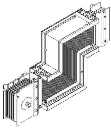 Секция Z-образ. вверх н/1 2000А Al 3L+N+PER НК IP55 тран.  LB-2000A4-25-F-ZUE