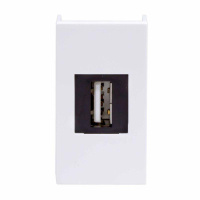 Розетка USB 1-м 1мод. Viva USB 2.0 бел.  42018