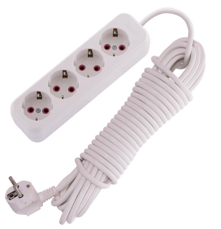 Удлинитель 4х10м с заземл. 16А IP20 Lila  720-0410-401