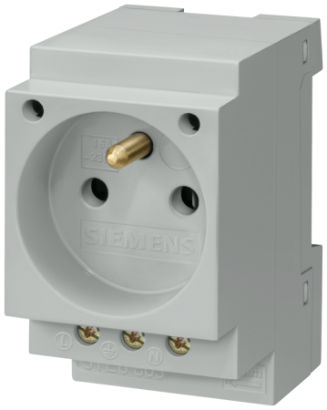 Розетка СП 16А IP20 3п с заземл. штырем Schuko сер.  5TE6803