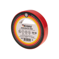 Изолента ПВХ 0.13х15мм 20м красная (уп.10шт)  KR-09-2604