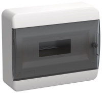 Корпус пластиковый ЩРН-П-12 IP41 черн. прозр. дверь TEKFOR  TF5-KP12-N-12-41-K01-K03