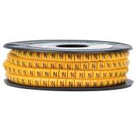 Маркер каб. 4.0кв.мм "N" (ЕС-2) (уп.500шт)  plc-KM-4-N