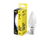 Лампа светодиодная ECO C35 7Вт свеча 3000К E14 230В  LLE-C35-7-230-30-E14