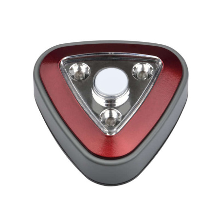 Светильник-ночник DTL-356 Треугольник/Red/3LED/4АА пушлайт питание от 3-х батареек ААА (в комплект не входят) красн.  UL-00001987