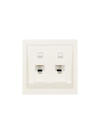 Розетка 2-мест. компьютерная СП ZIMA IP20 слон. кость  704-9088-141