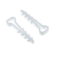 Дюбель-хомут d5-8мм для плоского кабеля нейлон бел. (уп.100шт) PROxima  plc-nccf-5x8w