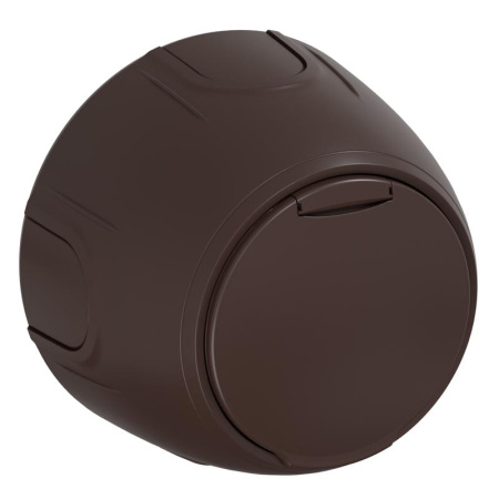 Розетка Rotondo с заземл. с защ. крышкой винтов. контакты корич.  7700948