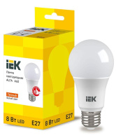 Лампа светодиодная Alfa 8Вт A60 грушевидная 3000К E27 230В (6шт)  LLA-A60-8-230-30-E27-6