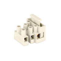 Колодка клеммная винтовая 2х4кв.мм 32А полипропилен 450В с 1 плавк. вставкой  1332 Колодка клеммная винтовая 2х4кв.мм 32А полипропилен 450В с 1 плавк. вставкой  1332