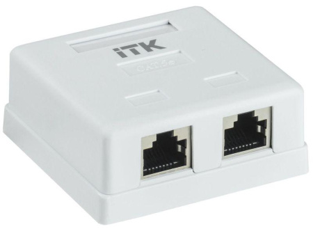 Розетка компьютерная 2-м ОП RJ45 кат.5E FTP  CS2-1C5EF-22