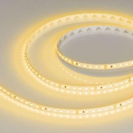 Лента светодиодная RT-A120-8mm 24V Yellow 9.6Вт/м IP20 2835 открытый (уп.5м)  008780(2)