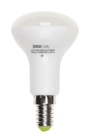 Лампа светодиодная PLED-ECO 5Вт R50 рефлектор матовая 3000К тепл. бел. E14 400лм 230В 50Гц  1037015A