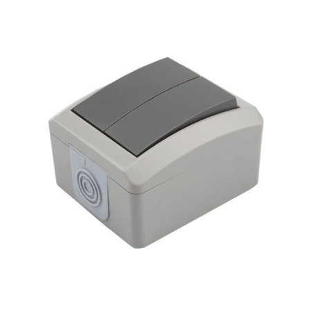 Выключатель 2-кл. ОП INDUSTRIAL IP54 сер.  KR-78-0609