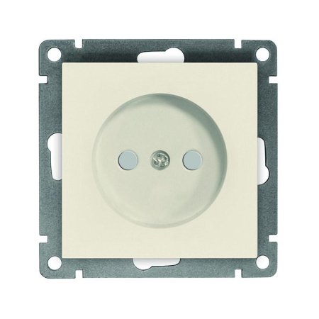 Розетка 1-м СП Афина 16А IP20 без заземл. защ. шторки механизм сл. кость (ivory)  A0047-I
