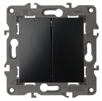 Выключатель 2-кл. СП Elegance 14-1104-05 10А IP20 250В 10AX механизм антрацит  Б0034234