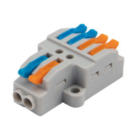 Клемма строительно-монтажная СМК проходная разветвительная 2х2 2п с монтажной площадкой 1 ввод 2 вывода на полюс (уп.50шт)  07-5235 Клемма строительно-монтажная СМК проходная разветвительная 2х2 2п с монтажной площадкой 1 ввод 2 вывода на полюс (уп.50шт)  07-5235