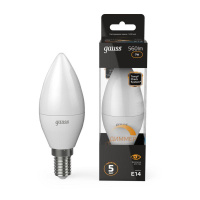 Лампа светодиодная Black 7Вт свеча 3000К тепл. бел. E14 560лм диммир.  103101107-D