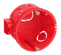 Коробка установочная усиленная для твердых стен с саморезами стыковочные узлы красн. IP20 KUTS-68-42-s-red ЭРА Б0051809