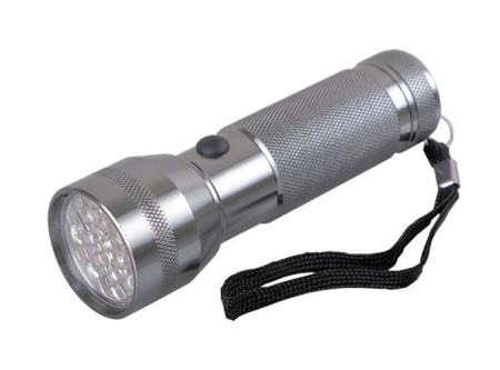 Фонарь ручной AF6-L19-sr 19LED IP20 корпус алюм. сплав ремешок метал. 3хAAA (не в компл.) серебр.  5001121