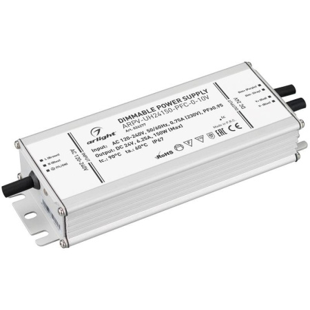 Блок питания ARPV-UH24150-PFC-0-10V 24В 6.3А 150Вт IP67 метал. 7 лет  024277