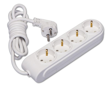 Удлинитель 4х10м с заземл. 16А IP20 ПВС 3х1.5 защ. шторки  N4210084